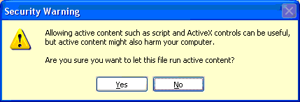 Poruka Security Warning