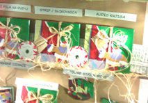 Stribors in shop window